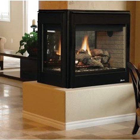 Superior 35" DRT35ST/DRF35PF Multi-View Direct Vent Gas Fireplace - DRT35STDEN