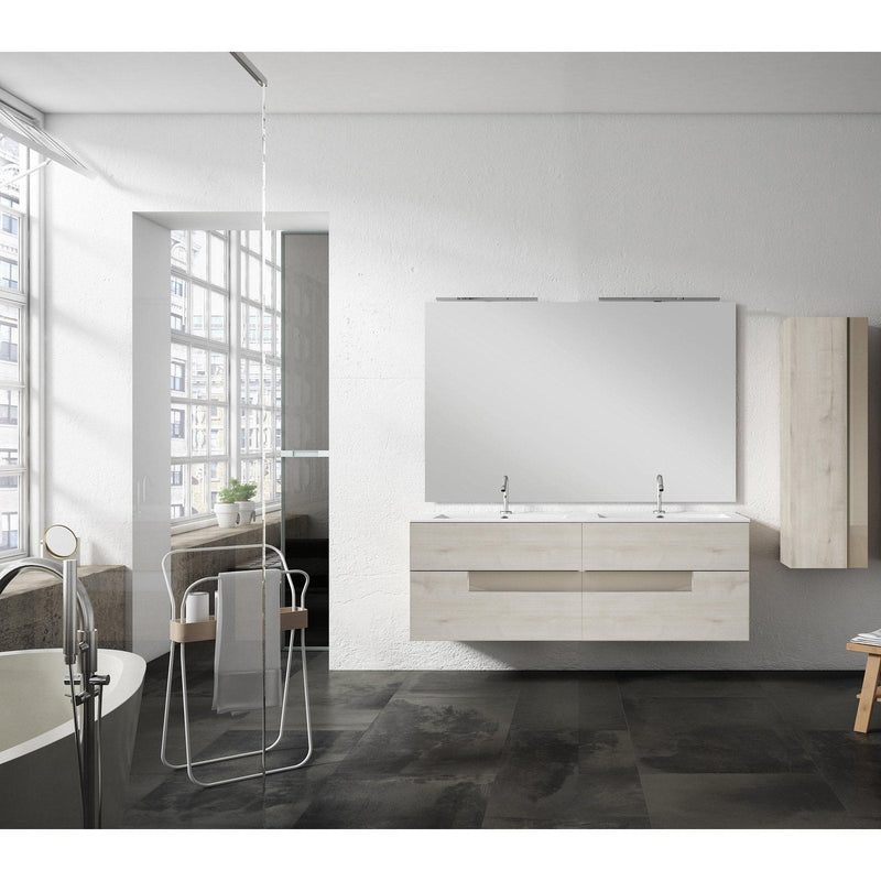 Lucena Bath Vision 64" Contemporary Wood Double Vanity in 6 colors