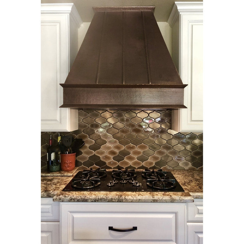 Premier Copper 38 in. Hammered Copper Wall Mounted Euro Range Hood