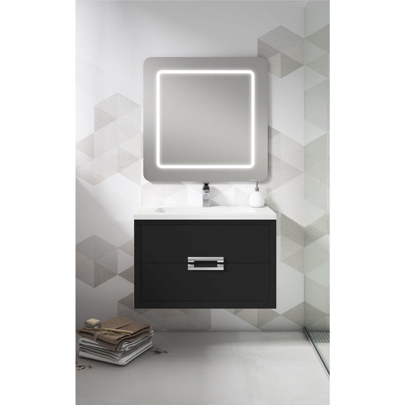 Lucena Bath 24" Décor Tirador Vanity in White, Black, Gray or White and Silver.