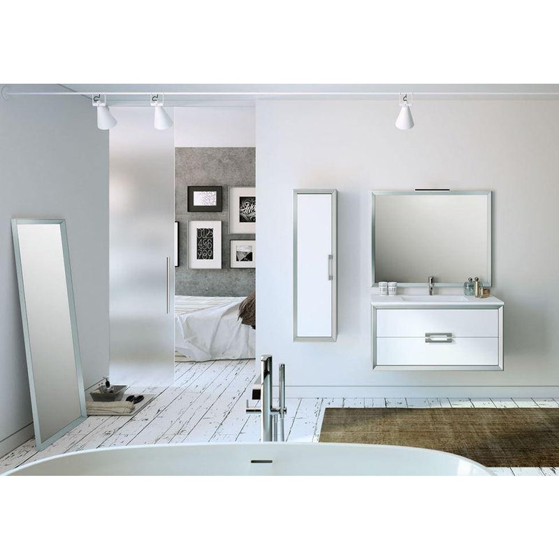 Lucena Bath 24" Décor Tirador Vanity in White, Black, Gray or White and Silver.