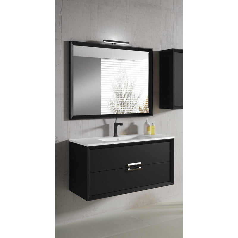 Lucena Bath 32" Décor Tirador Floating Vanity in White, Black, Gray or White and Silver.