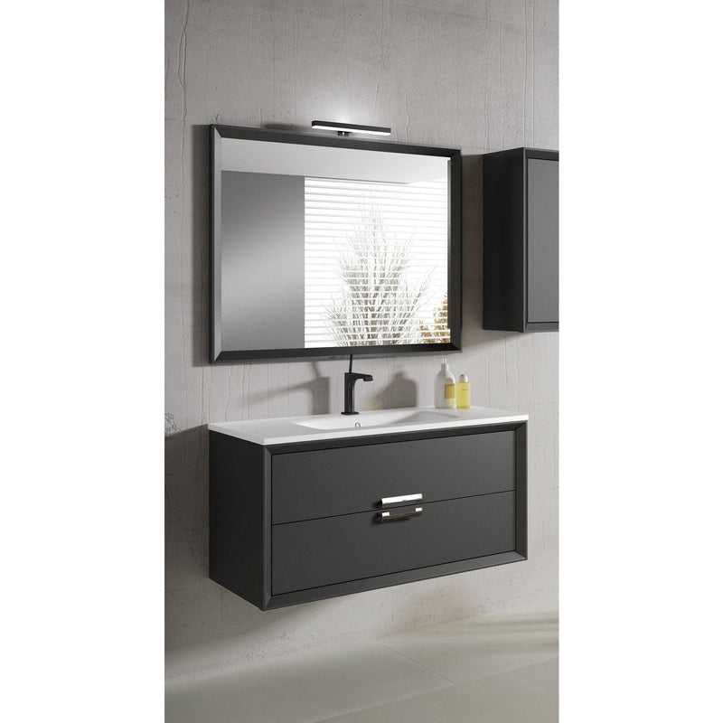 Lucena Bath 32" Décor Tirador Floating Vanity in White, Black, Gray or White and Silver.