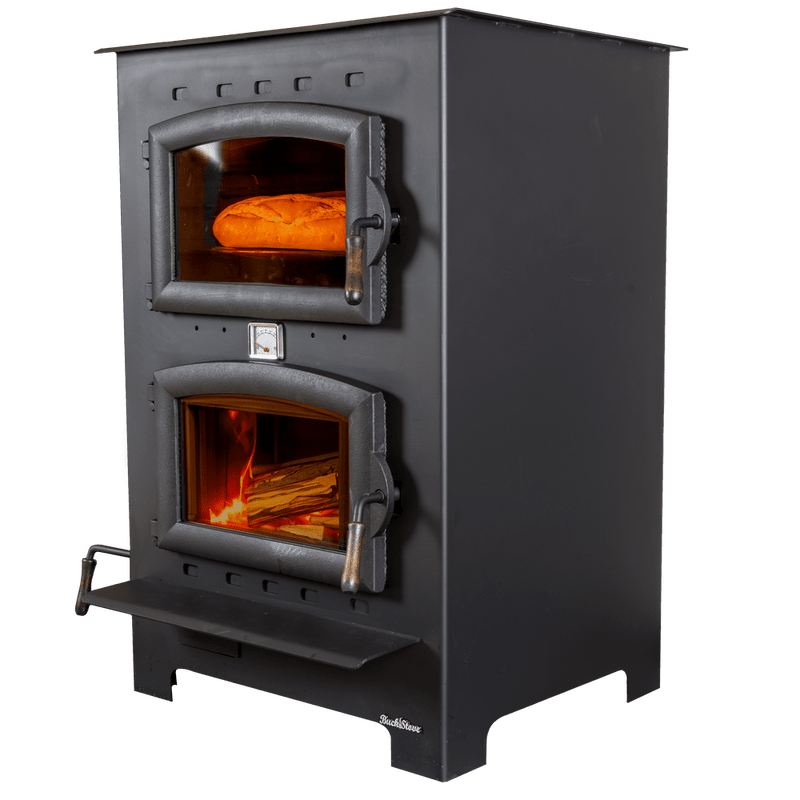 Buck Stove Homesteader Wood Burning Cook Stove 1,800 sq. ft. 28,901 BTU Black New - FP-HOMESTEADER