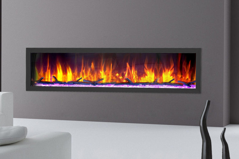 Dynasty Cascade 74'' Recessed Linear Electric Fireplace - DY-BTX74