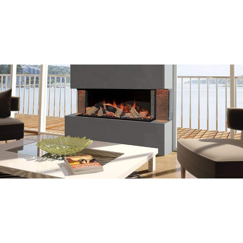 European Home 40" Kiruna 3-Sided Built-In Electric Fireplace with Halo Burner Technology - EV-FP-Halo-KIRUNA