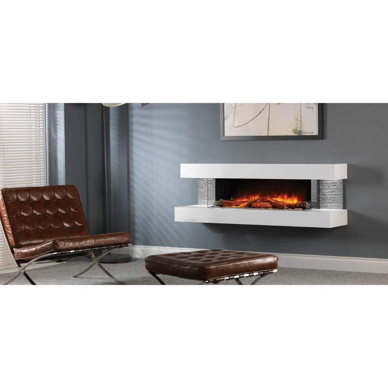 European Home 60" 3-Sided Compton 1000 Wall Mount Built-In Electric Fireplace Suite - EV-FP-COMPT-60-BLK