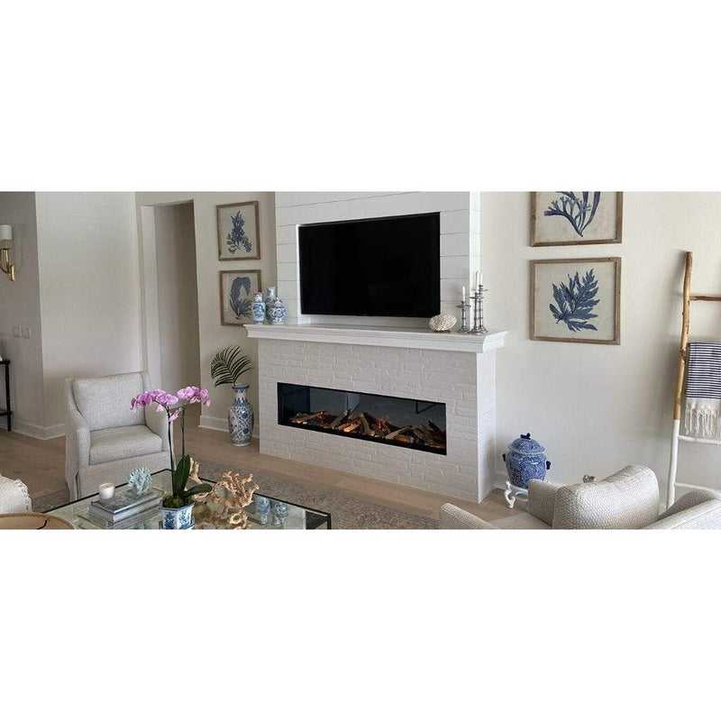 European Home 72" 3-Sided E Series Built-In Electric Fireplace with EvoFlame Burner Technology - EV-FP-ESER-72