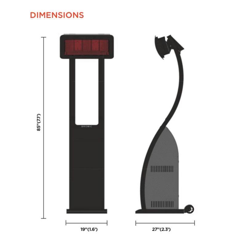 Bromic Tungsten Smart-Heat Portable Gas Heater With Wheels