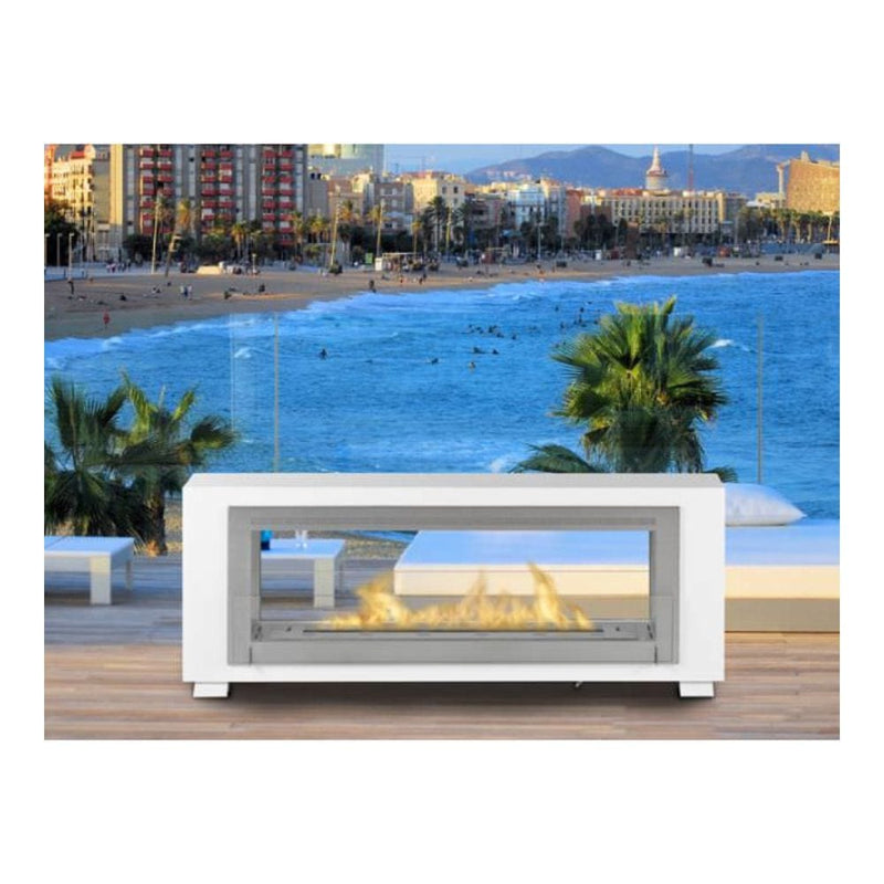 Eco-Feu Santa Cruz 63-Inch Built-in/Free Standing See-Through Ethanol Fireplace