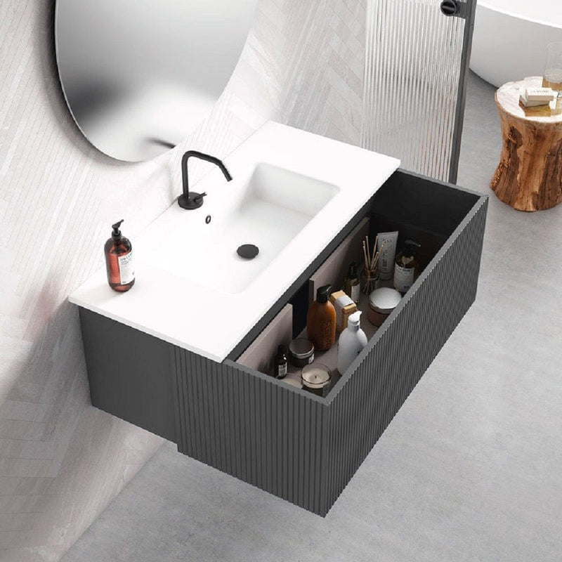 Lucena Bath 32" Bari Vanity, Matching Top, Vessel SinkCeramic Sink