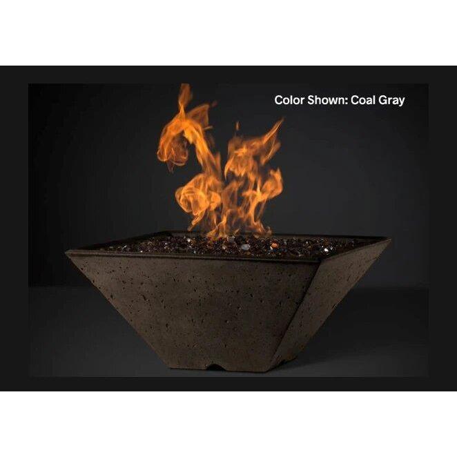 Slick Rock Concrete Ridgeline Square Fire Bowl with Match Ignition - KRL22SMNG