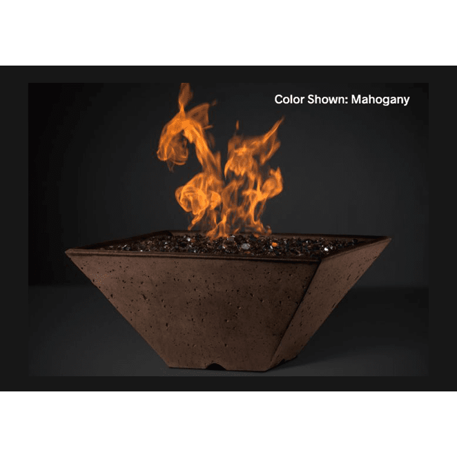 Slick Rock Concrete Ridgeline Square Fire Bowl with Match Ignition - KRL22SMNG