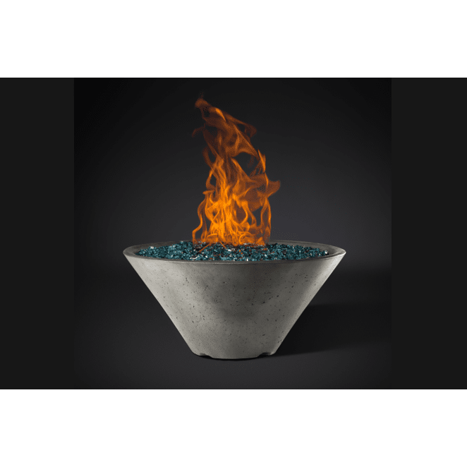 Slick Rock Concrete Ridgeline Conical Fire Bowl with Electronic Ignition - KRL22CEING