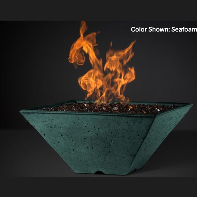 Slick Rock Concrete Ridgeline Square Fire Bowl with Electronic Ignition - KRL22SEING