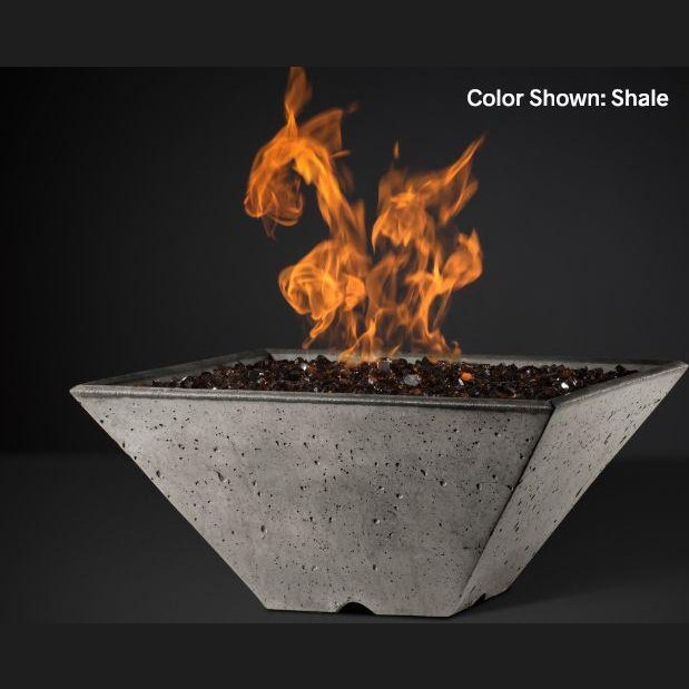 Slick Rock Concrete Ridgeline Square Fire Bowl with Electronic Ignition - KRL22SEING