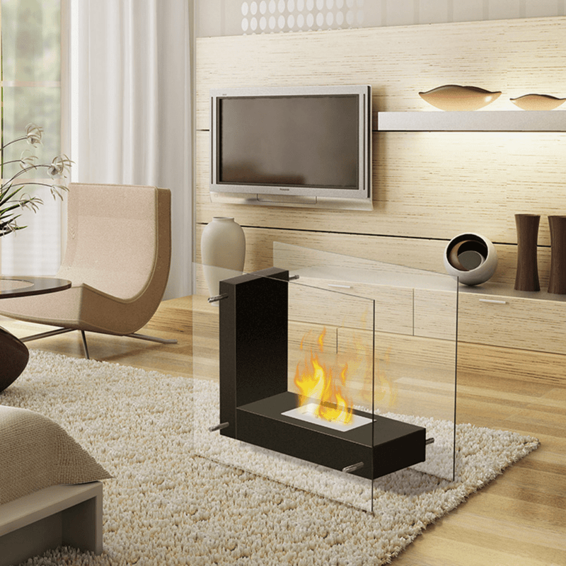 The Bio Flame Allure 47-Inch Free Standing Ethanol Fireplace