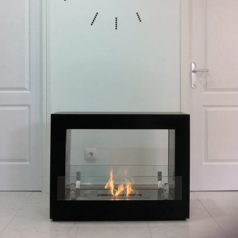 The Bio Flame Rogue 2.0 36-Inch Free Standing See-Through Ethanol Fireplace